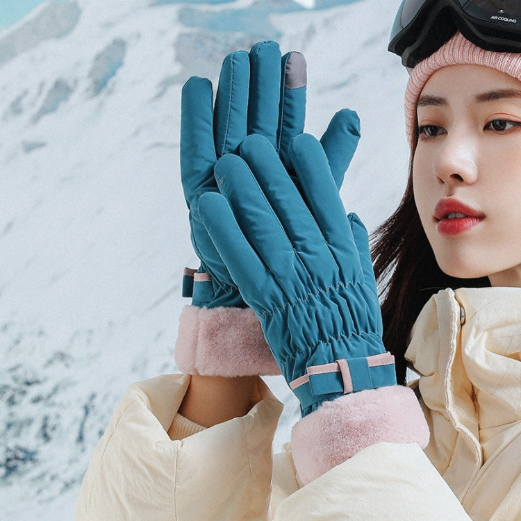 1 Pair YR205 Winter Warm Plus Fleece Mouth Driving Riding Sports Gloves, Free Code