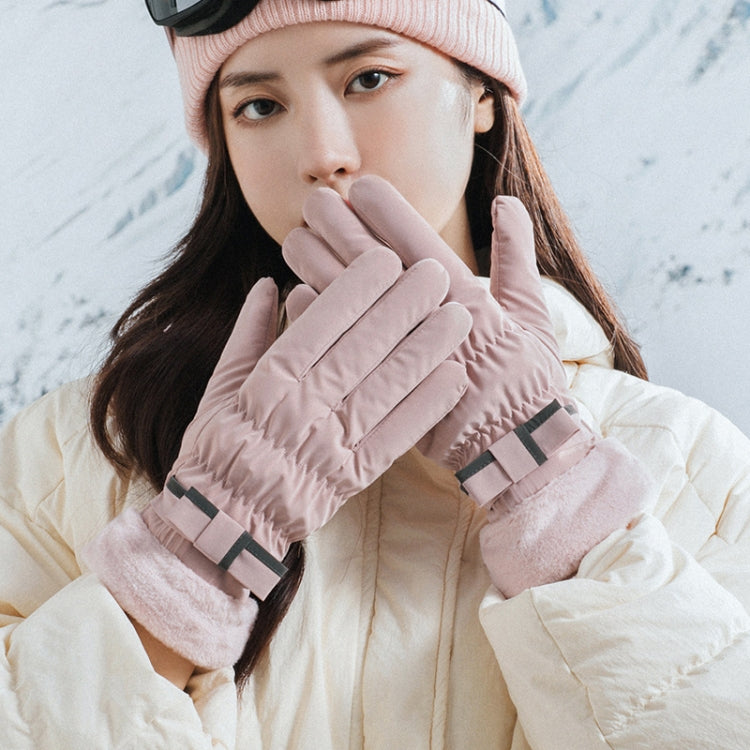 1 Pair YR205 Winter Warm Plus Fleece Mouth Driving Riding Sports Gloves, Free Code