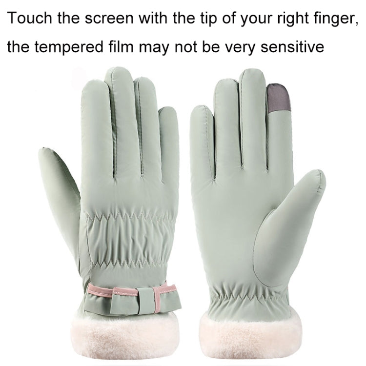 1 Pair YR205 Winter Warm Plus Fleece Mouth Driving Riding Sports Gloves, Free Code