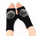 Autumn And Winter Women Fingerless Fur Ball Gloves Knitted Wool Warm Sleeves, Black, White, Dark Gray, Light Grey, Coffee, Wine Red, Khaki, Cream Color