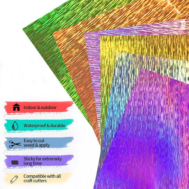 Illusion Laser Brushed Glitter Self-Adhesive Vinyl Engraving Sticker, 30.5 x 50cm, 30.5 x 100cm