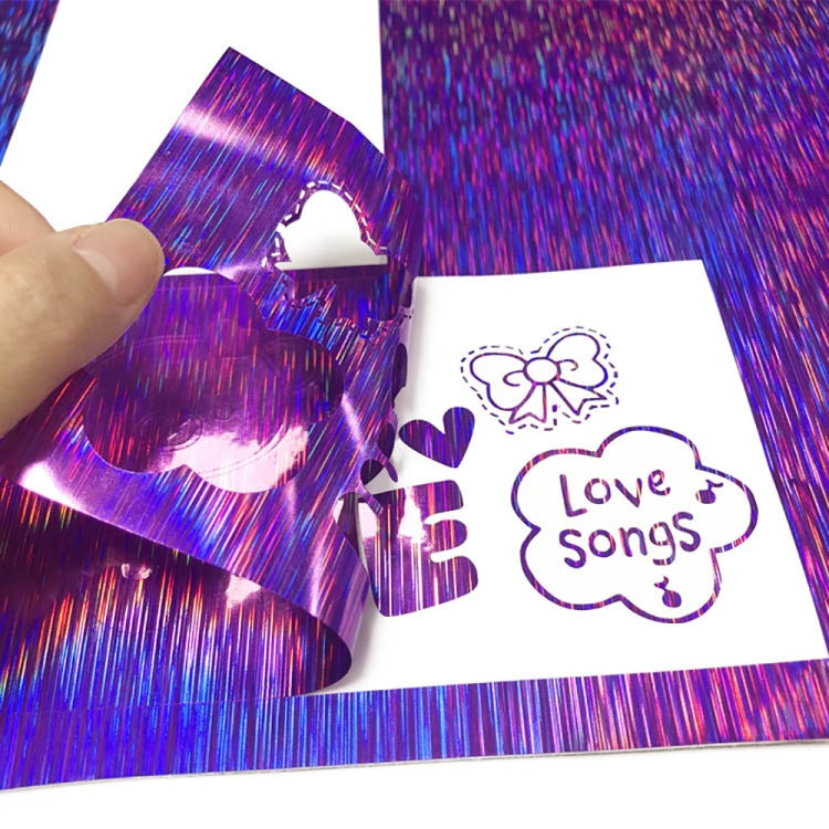 Illusion Laser Brushed Glitter Self-Adhesive Vinyl Engraving Sticker, 30.5 x 50cm, 30.5 x 100cm