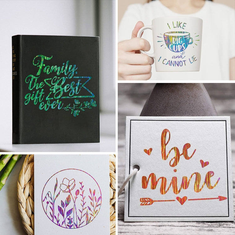 Illusion Laser Brushed Glitter Self-Adhesive Vinyl Engraving Sticker, 30.5 x 50cm, 30.5 x 100cm