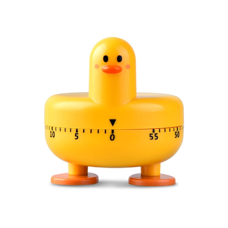 Cartoon Duck Kitchen Mechanical Timer Baking Time Management, Yellow, White