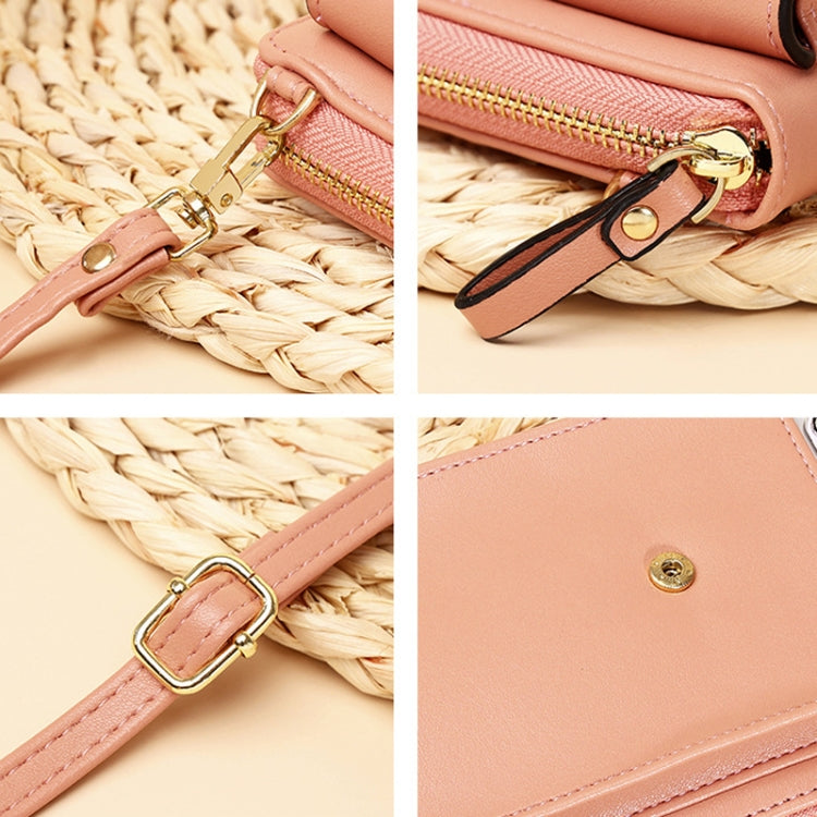 Shoulder Crossbody Bag Large Capacity Ladies Long Purse Mobile Phone Bag, Style 3 Yellow, Style 3 Red, Style 3 Blue, Style 3 Black, Style 3 Pink, Style 3 Apricot