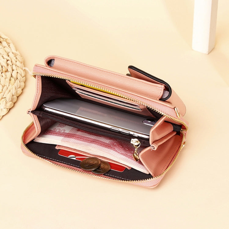 Shoulder Crossbody Bag Large Capacity Ladies Long Purse Mobile Phone Bag, Style 3 Yellow, Style 3 Red, Style 3 Blue, Style 3 Black, Style 3 Pink, Style 3 Apricot