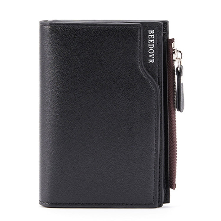 BEEDOVR 9902 Men Short Wallet Multi-card Zipper ID Bag, BEEDOVR 9902 Black, BEEDOVR 9902 Brown
