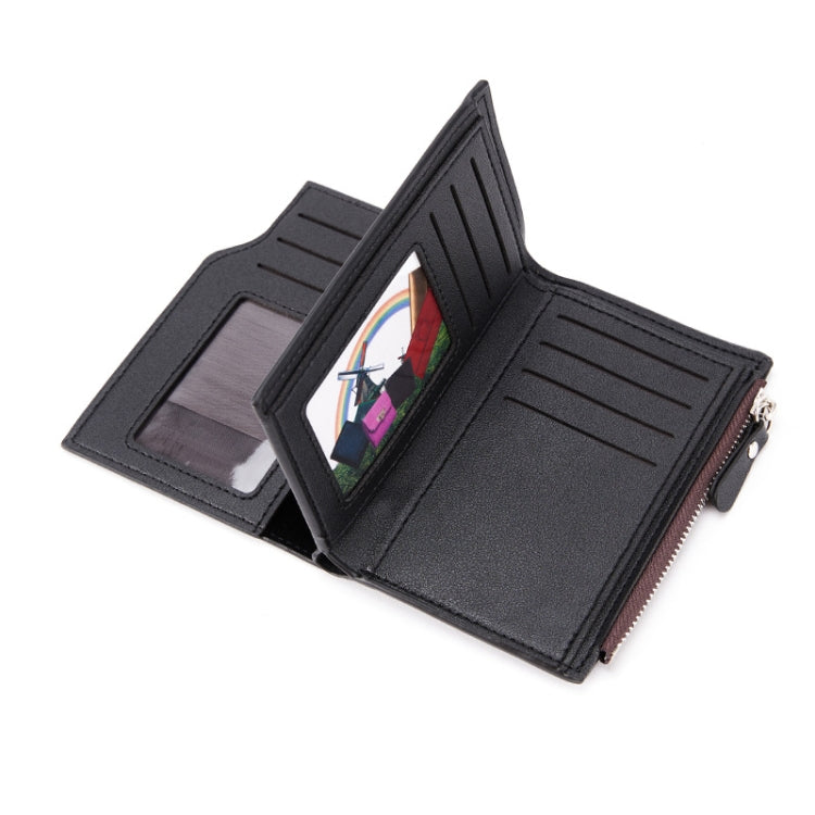 BEEDOVR 9902 Men Short Wallet Multi-card Zipper ID Bag, BEEDOVR 9902 Black, BEEDOVR 9902 Brown