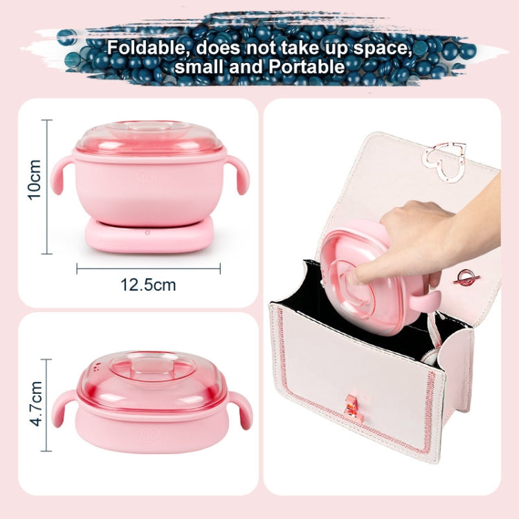 100W 400ML Wax Heater Foldable Silicone Hair Removal Wax Machine, EU Plug 220V, US Plug 110V