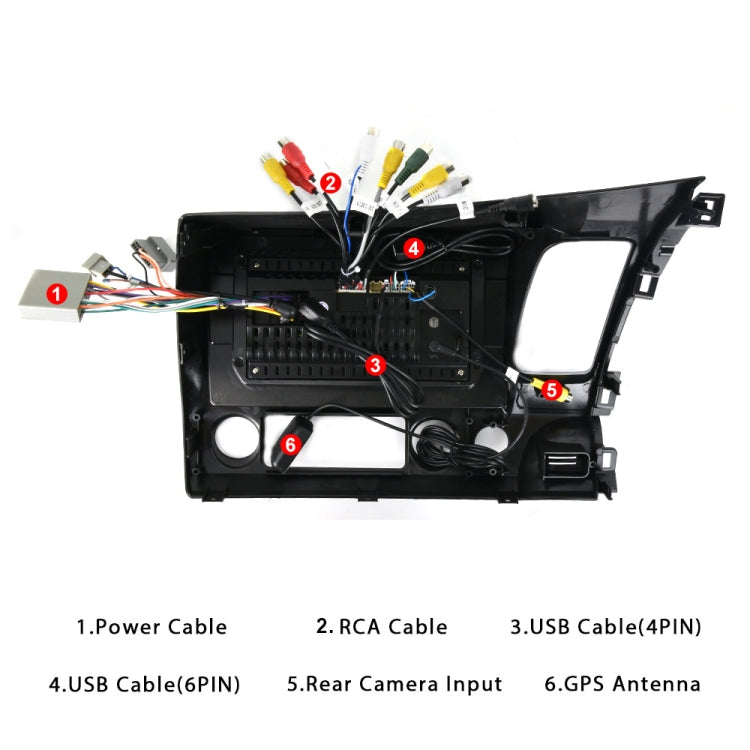 For Honda Civic 10.1 Inch Android WiFi Navigation Machine, Style:, Standard+12 Light Camera