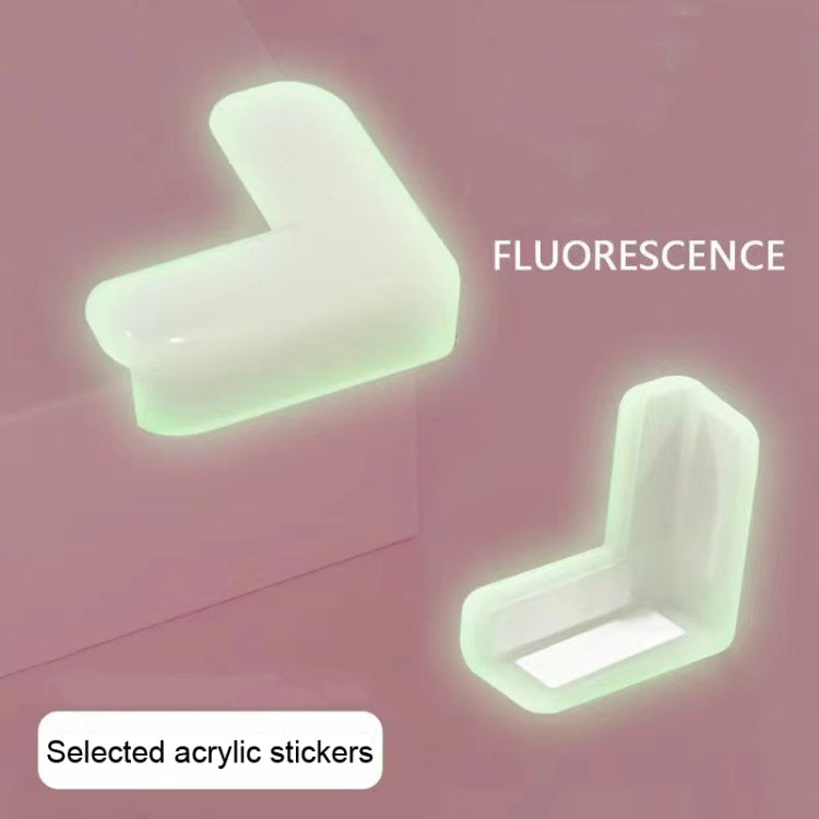 10 PCS Luminous Anti-bump Corner Transparent Coffee Table Corner Protector,Style:, L-shape, Teardrop, Butterfly Type