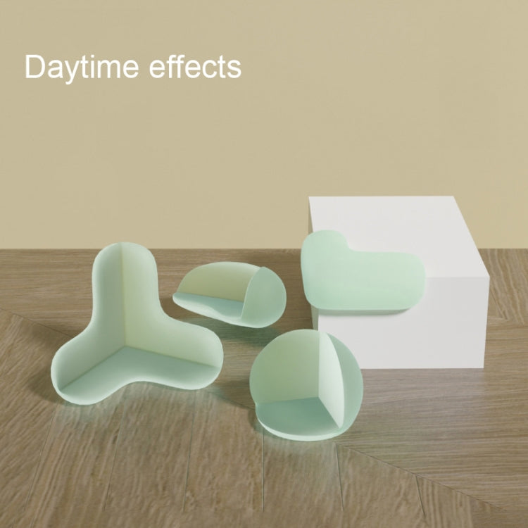 10 PCS Luminous Anti-bump Corner Transparent Coffee Table Corner Protector,Style:, L-shape, Teardrop, Butterfly Type