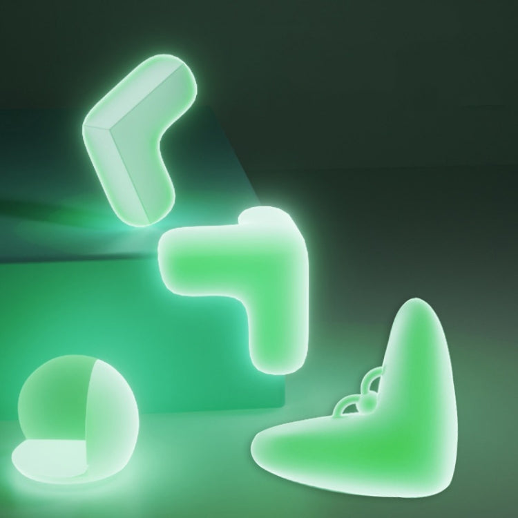 10 PCS Luminous Anti-bump Corner Transparent Coffee Table Corner Protector,Style:, L-shape, Teardrop, Butterfly Type