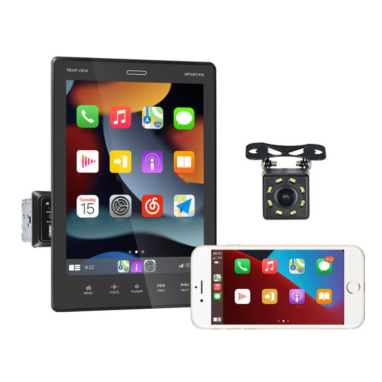 C800 9.5 Inch MP5 Single Butt Carplay Player, Style:, Standard, Standard+4 Light Camera, Standard+8 Light Camera, Standard+12 Light Camera
