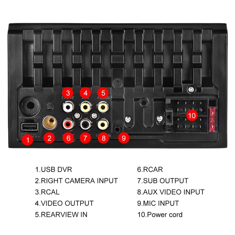 7622C 6.2 inch Dual Spindle HD Car Universal MP5 Carplay Player, Style:, Standard+4 Light Camera, Standard+8 Light Camera, Standard+12 Light Camera, Standard+AHD Camera