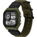 SYNOKE 9619C Nylon Canvas Strap Three-Ring Buckle Vintage Electronic Luminous Watch
