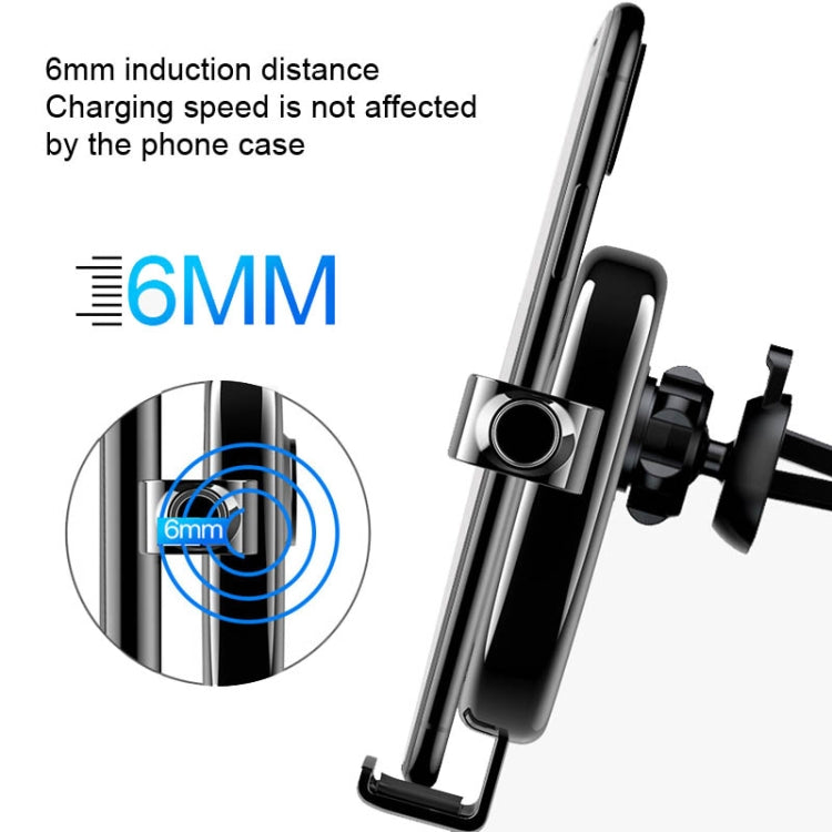 S19 15W Gravity Car Phone Wireless Charging Stand, S19 White, S19 Blue, S19 Black