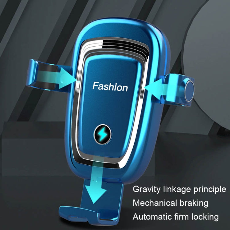S19 15W Gravity Car Phone Wireless Charging Stand, S19 White, S19 Blue, S19 Black