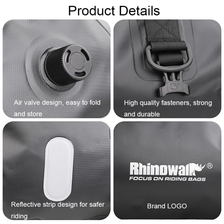 Rhinowalk MT20450 45L Large Capacity Portable Waterproof Motorcycle Tail Bag, MT20450 45L