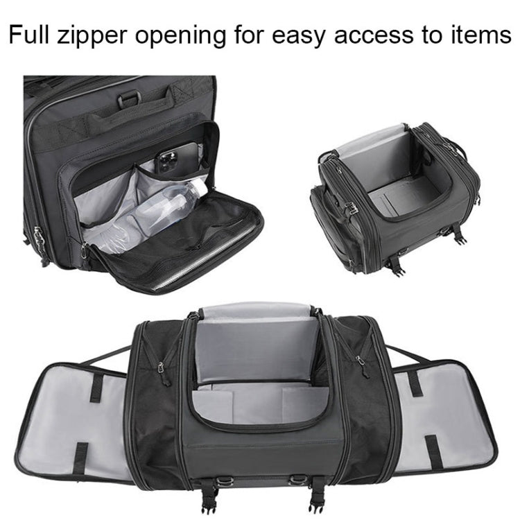 Rhinowalk MT4060 Large-capacity Foldable Expandable Tail Bag for Motorcycle Riding with Rain Cover, MT4060