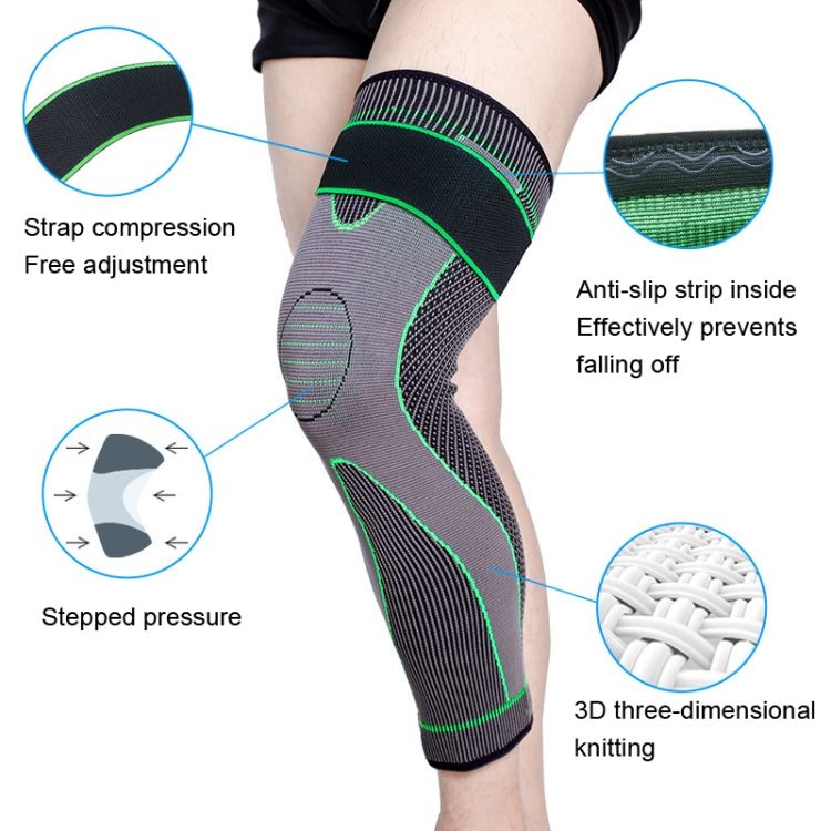 Nylon Knitted Riding Sports Extended Knee Pads, XL, XXL