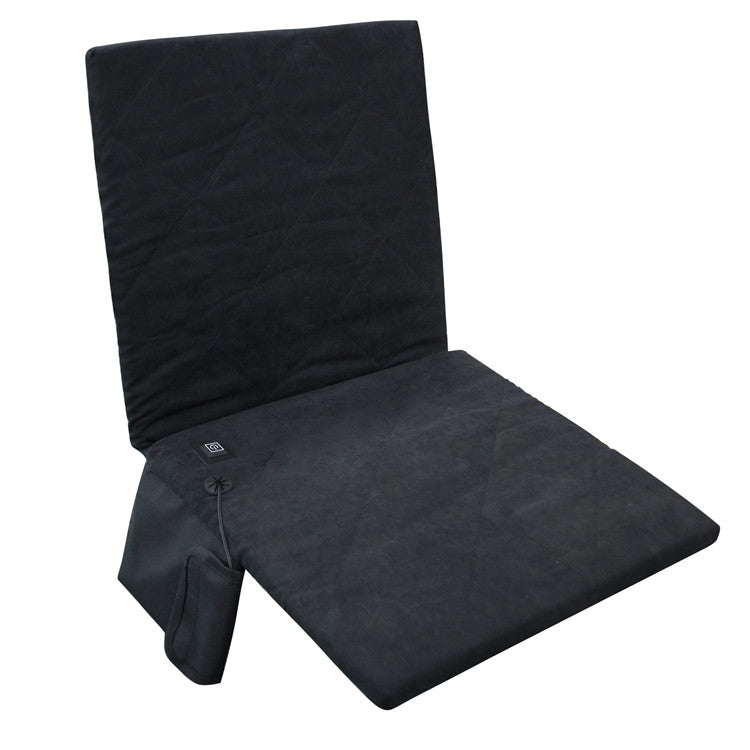 Outdoor Winter Camping Warm USB Heating Cushions With Backrest, With Backrest Khaki, With Backrest Black, With Backrest Gray