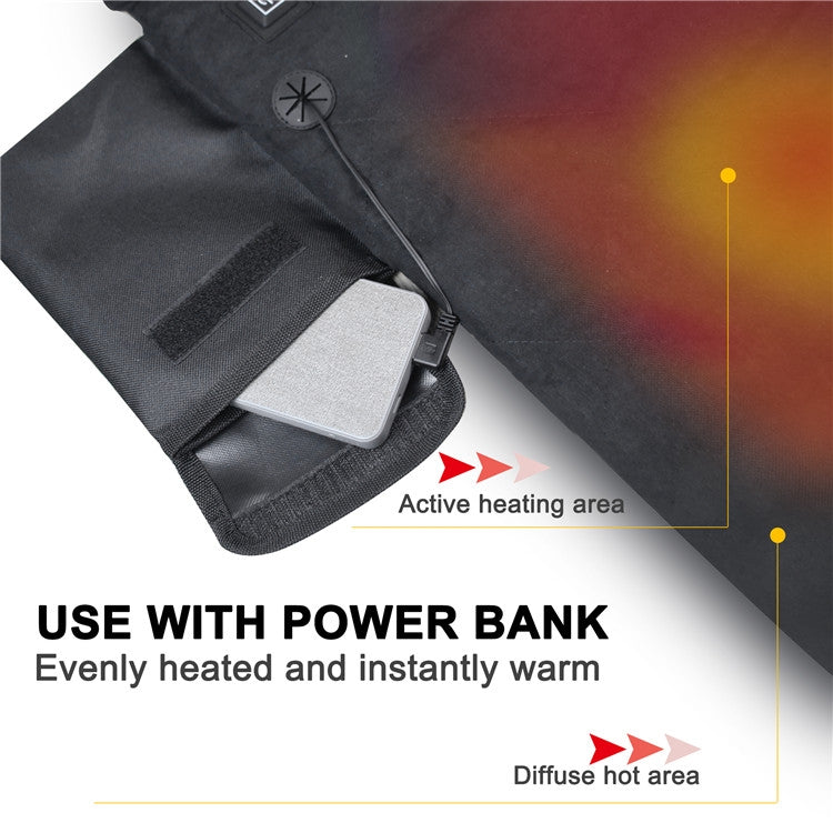 Outdoor Winter Camping Warm USB Heating Cushions With Backrest, With Backrest Khaki, With Backrest Black, With Backrest Gray