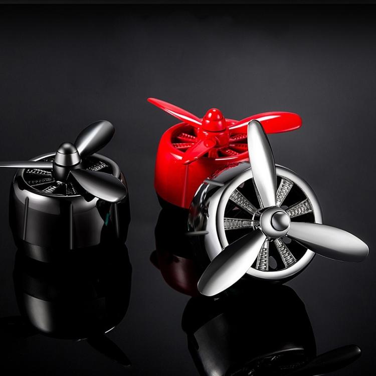 Car Air Outlet Perfume Aromatherapy Swivel Fan With Light, Black With Light, Silver With Light, Red With Light