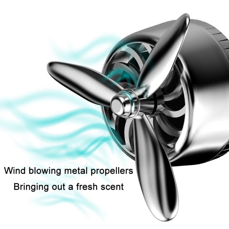 Car Air Outlet Perfume Aromatherapy Swivel Fan With Light, Black With Light, Silver With Light, Red With Light