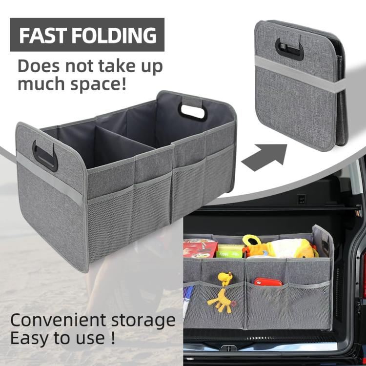 Car Trunk Folding Oxford Fabric Storage Bag, 55L Gray
