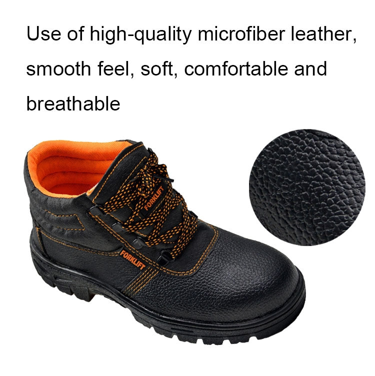 215 Microfiber Leather Anti-puncture Wear-resistant Work Shoes Smash-proof Oil-resistant Safety Shoes, Spec:, Low-top (38), Low-top (39), Low-top (40), Low-top (41), Low-top (42), Low-top (43), Low-top (44), Low-top (45), Low-top (46), High-top (38)   ...