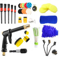 Car Wash Water Sprayer Tool Details Clean Brush Air Outlet Brush Set, 35 in 1