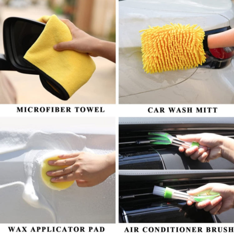 Car Wash Brush Tire Brush Glass Wiper Brush Drill Brush Cleaning Brush Set, 23 in 1