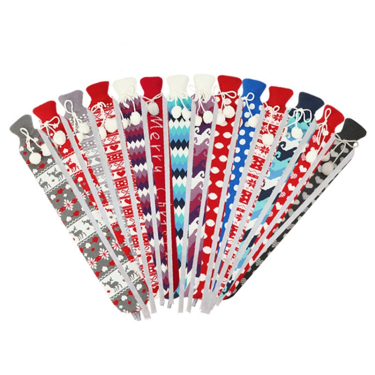 2L Long-strip Multifunctional Water-filled Rubber Hot Water Bags, Spec: Gray Snowflake, Gray Snowflake