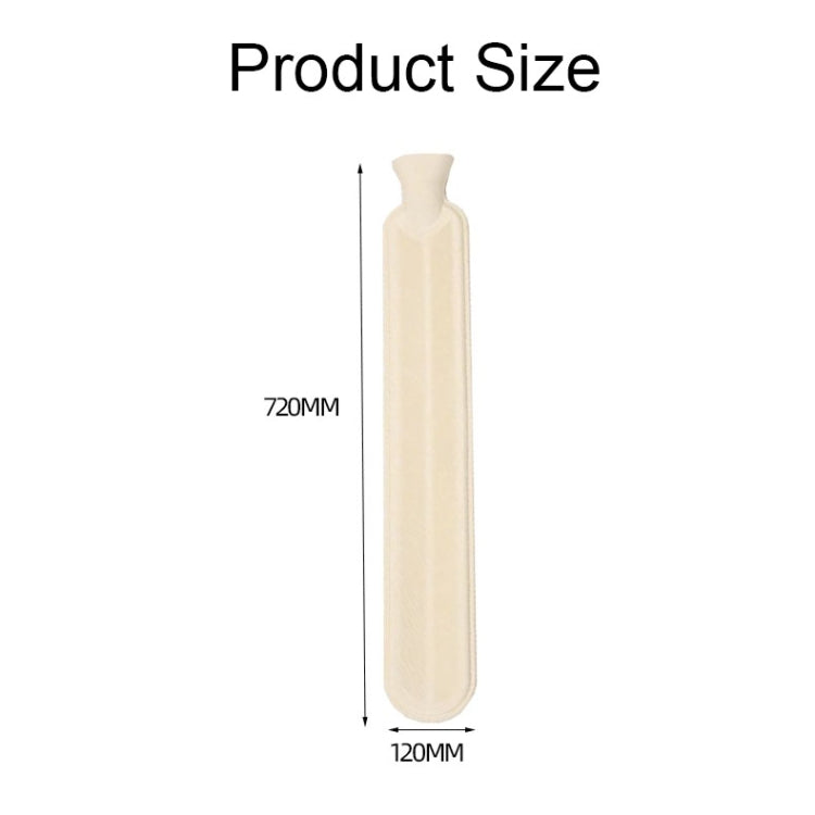 2L Long-strip Multifunctional Water-filled Rubber Hot Water Bags, Spec: Pink Lambswool, Pink Lambswool