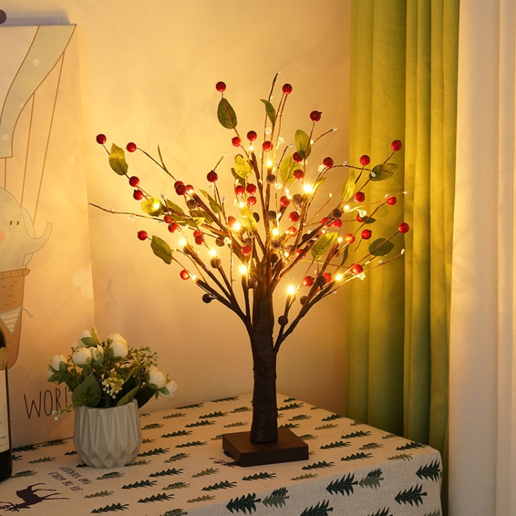 SJ-SD048 LED Home Decoration Light Christmas Lighted Tree, Style:, Non-detachable Base Red Fruit, Detachable Base Red Fruit, Non-detachable Base Gold Fruit, Detachable Base Gold Fruit