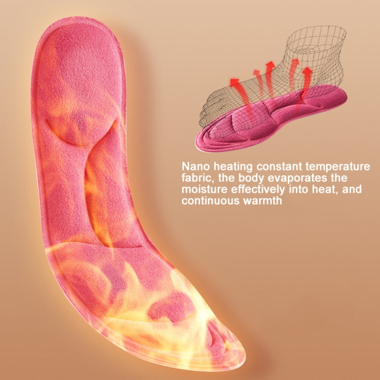 1 Pair Cuttable Warmth Padded Thick Insoles Antibacterial Anti-odor Insoles, 35-39, 40-46