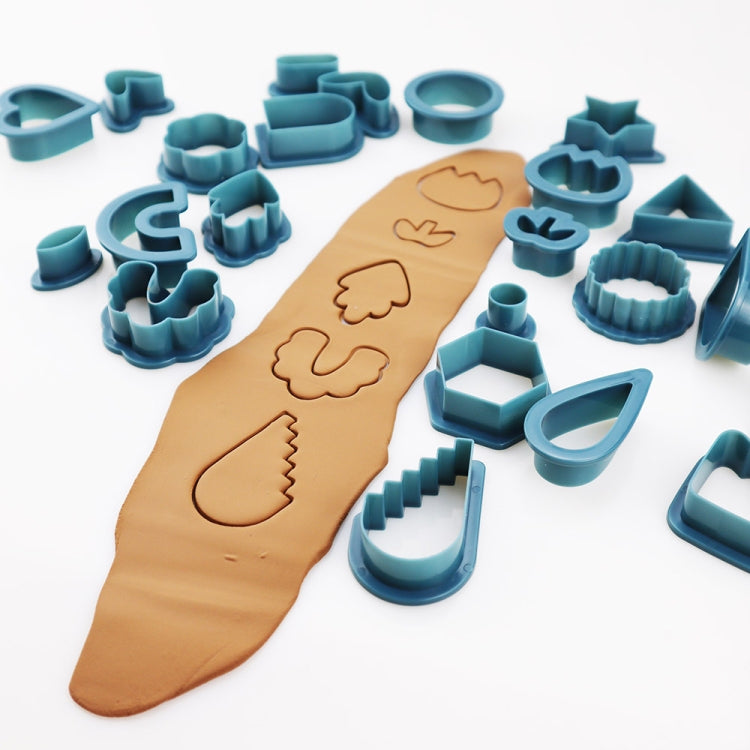 24 In 1 DIY Clay Earrings Molds DIY Handmade Clay Cutter Handmade Jewelry Molds, 24 In 1 (Dark Blue), 24 In 1 (Rust Red), 24 In 1 (Mint Green), 24 In 1 (Beige Orange)