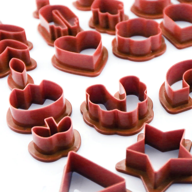 24 In 1 DIY Clay Earrings Molds DIY Handmade Clay Cutter Handmade Jewelry Molds, 24 In 1 (Dark Blue), 24 In 1 (Rust Red), 24 In 1 (Mint Green), 24 In 1 (Beige Orange)