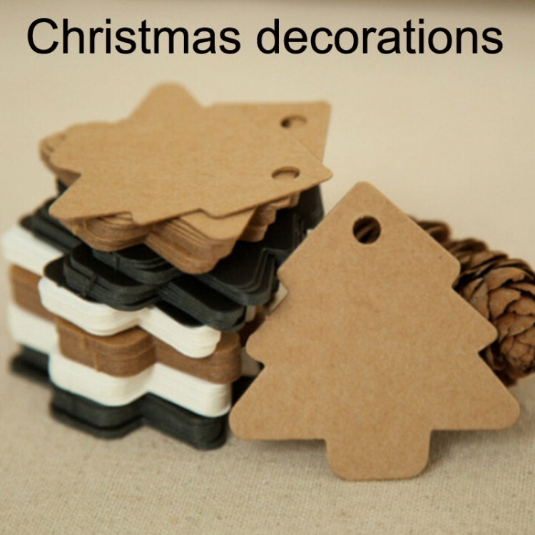 6 Sets DIY Christmas Tree Elevator Retro Card Labels Wedding Party Process Clip Stickers, Black, White, Cowhide