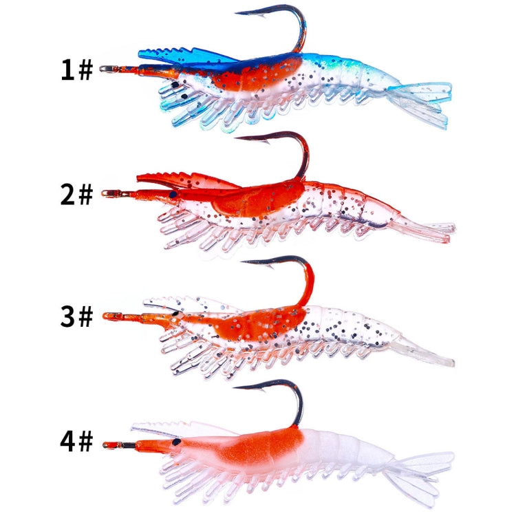 HENGJIA SO077 6cm 3g Lead Wrapped Shrimp Soft Lure Sea Bass Fake Lure, SO077 1, SO077 2, SO077 3, SO077 4