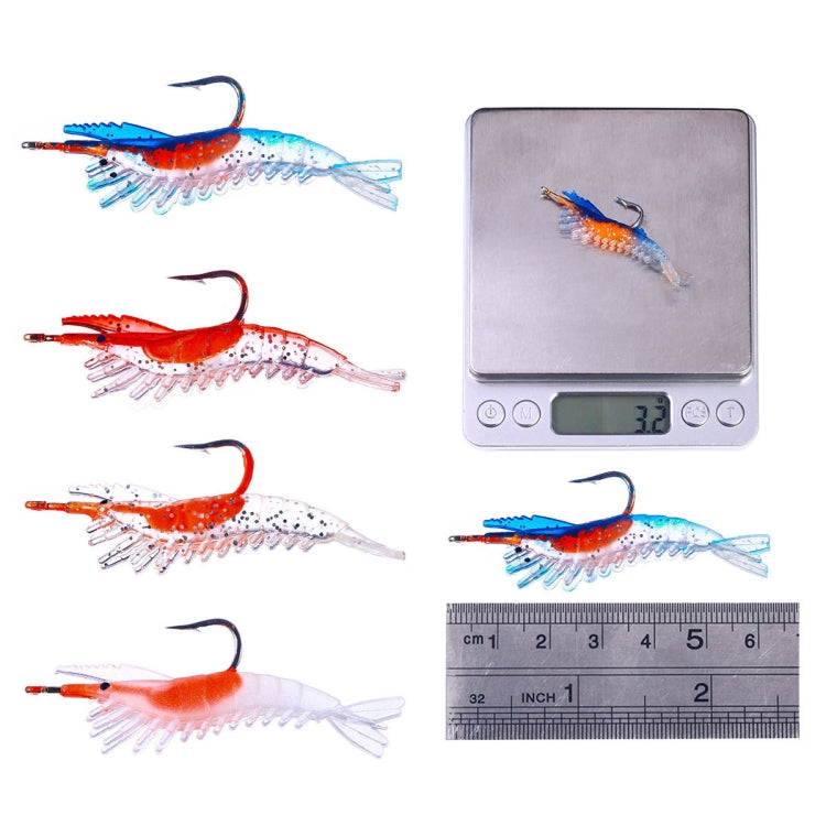 HENGJIA SO077 6cm 3g Lead Wrapped Shrimp Soft Lure Sea Bass Fake Lure, SO077 1, SO077 2, SO077 3, SO077 4