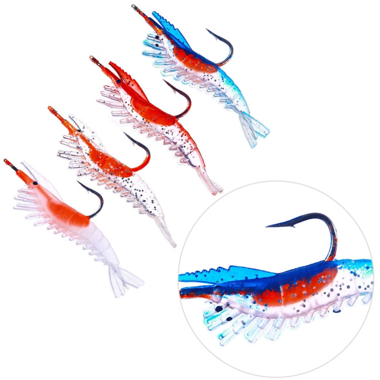 HENGJIA SO077 6cm 3g Lead Wrapped Shrimp Soft Lure Sea Bass Fake Lure, SO077 1, SO077 2, SO077 3, SO077 4