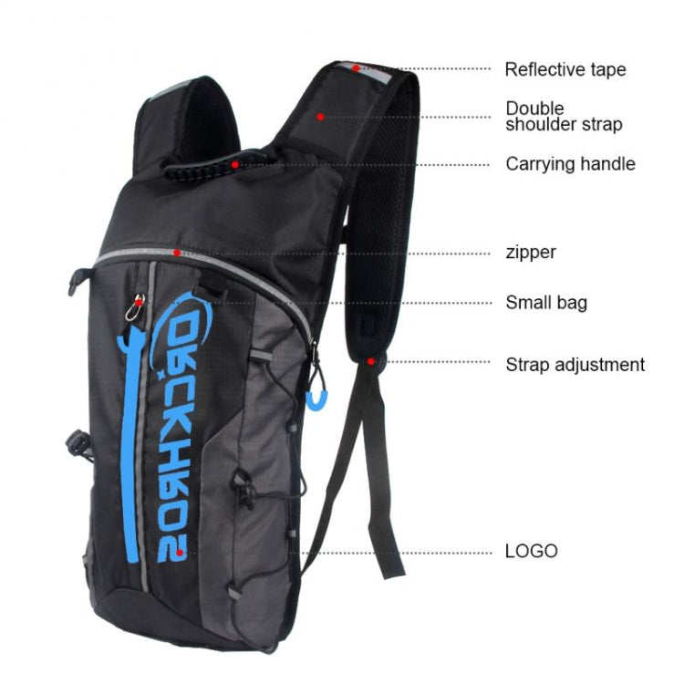 DRCKHROS DH115 Outdoor Running Sports Cycling Water Bag Backpack, Black, Black Orange, Black Green, Black Red, Black Blue, Black Green+Water Bag, Black Orange+Water Bag, Black+Water Bag, Black Red+Water Bag, Black Blue+Water Bag