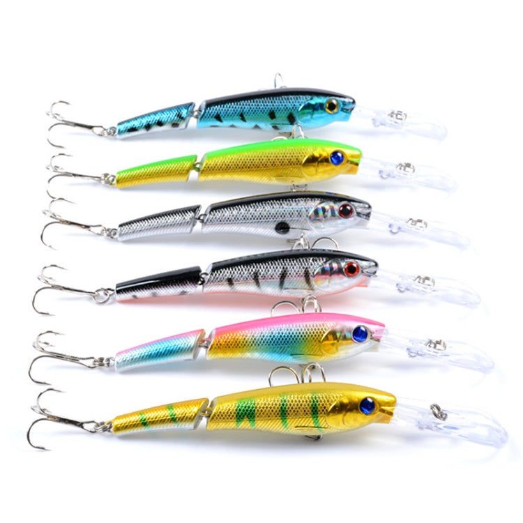 M0208 13.3cm/13.4g Lure Bionic Multi-section Mino Fake Lure Plastic Lure, M0208 1, M0208 2, M0208 3, M0208 4, M0208 6