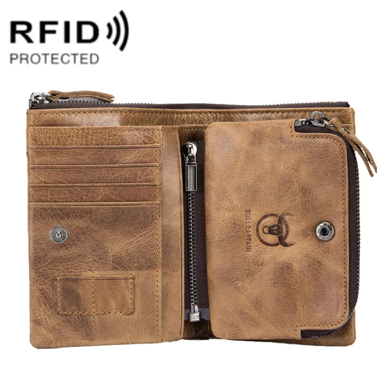 BUFF CAPTAIN 013 RFID Anti-theft Detachable Retro Leather Wallet with Multiple Dard Dlots, 013