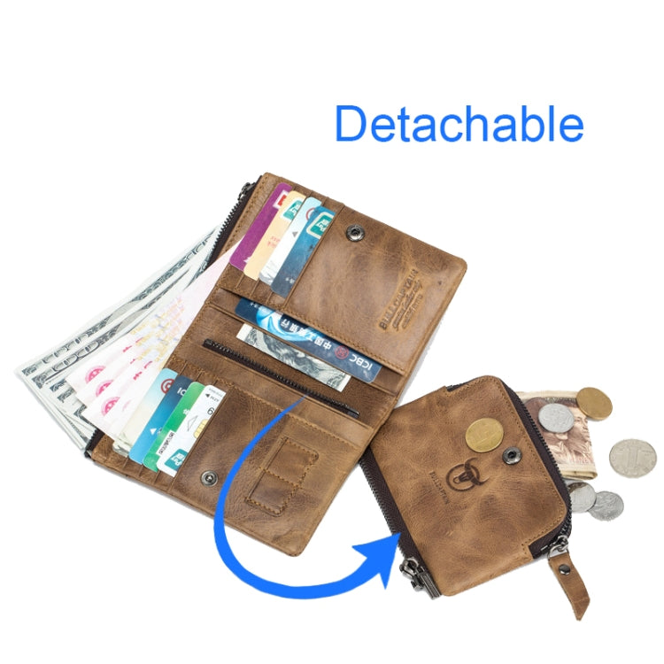 BUFF CAPTAIN 013 RFID Anti-theft Detachable Retro Leather Wallet with Multiple Dard Dlots, 013