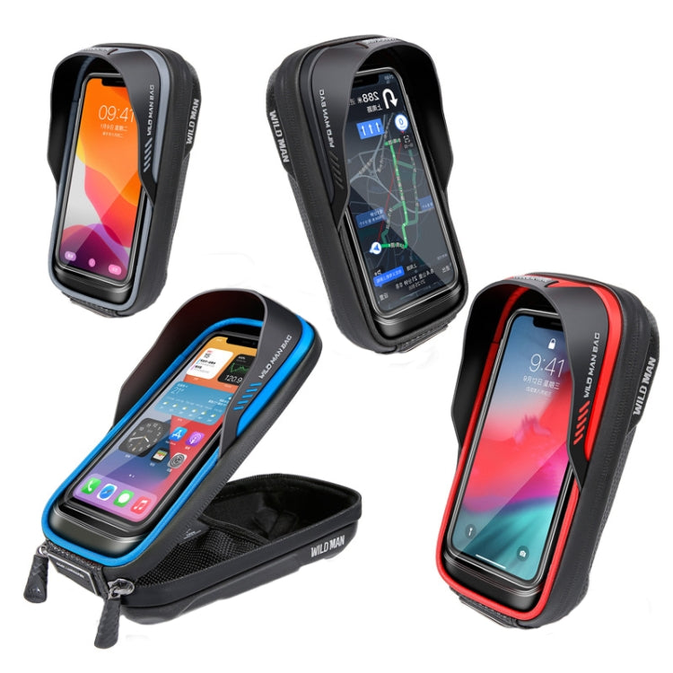 WILD MAN ES16 0.5L EVA Hard Shell Waterproof Touch Screen Bicycle Handlebar Bag, ES16 (Red), ES16 (Black), ES16 (Grey), ES16 (Blue)