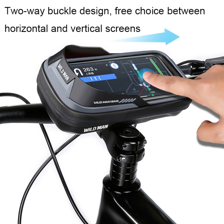 WILD MAN ES16 0.5L EVA Hard Shell Waterproof Touch Screen Bicycle Handlebar Bag, ES16 (Red), ES16 (Black), ES16 (Grey), ES16 (Blue)