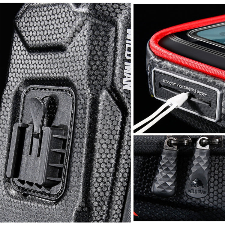 WILD MAN ES16 0.5L EVA Hard Shell Waterproof Touch Screen Bicycle Handlebar Bag, ES16 (Red), ES16 (Black), ES16 (Grey), ES16 (Blue)